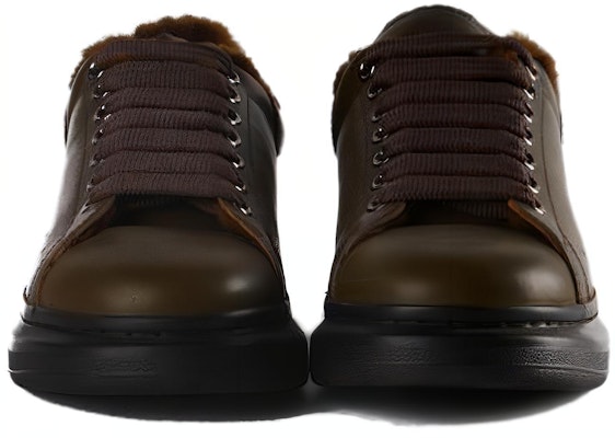 Alexander McQueen亞歷山大麥昆 牛皮 舒适休閒 低筒 板鞋 男款 深棕色 Lookbook Alexander McQueen亞歷山大麥昆 牛皮 舒适休閒 低筒 板鞋 男款 深棕色