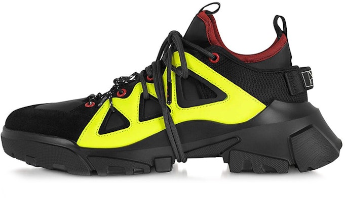 McQ Alexander McQueen 亞歷山大·麥昆 皮革時尚運動鞋 黑黃色 Buy McQ Alexander McQueen 亞歷山大·麥昆 皮革時尚運動鞋 黑黃色