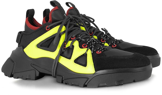 McQ Alexander McQueen 亞歷山大·麥昆 皮革時尚運動鞋 黑黃色 Order McQ Alexander McQueen 亞歷山大·麥昆 皮革時尚運動鞋 黑黃色