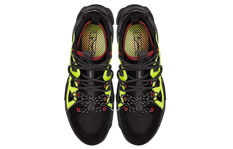 Alexander McQueen McQ Leather Fashion Sneaker 'Black Yellow' 圖 4