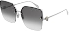 Lookbook Alexander McQueen Metal Irregular Sunglasses Unisex Trendy Casual Style AM0271S-001
