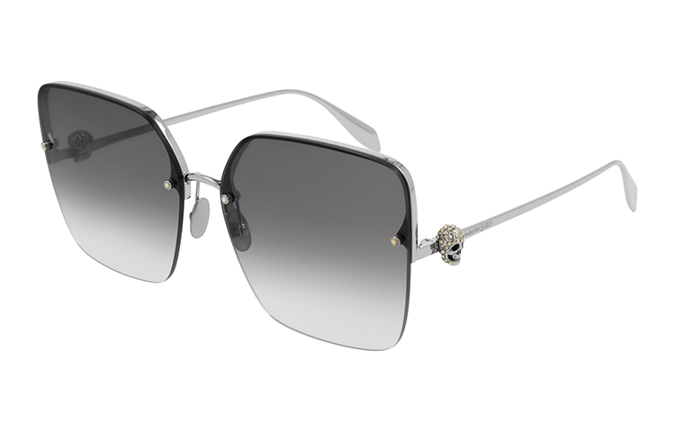 Shop Alexander McQueen Metal Irregular Sunglasses Unisex Trendy Casual Style AM0271S-001