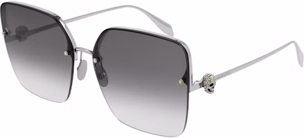 Shop Gafas de Sol Irregulares Metal Alexander McQueen Unisex Estilo Casual de Moda AM0271S-001