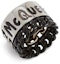 Order Alexander McQueen Metal Letter Graffiti Chain Ring in Antique Silver. 663855IAG2Y1060