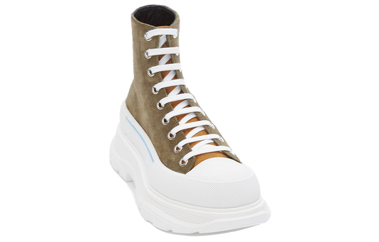 Lookbook Alexander McQueen Mid-Top Sneaker Boot ''Braunes Veloursleder'' 627206WHBGN3043
