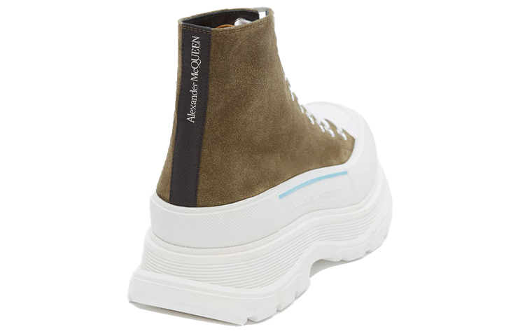 Shop Alexander McQueen Mid-Top Sneaker Boot ''Braunes Veloursleder'' 627206WHBGN3043