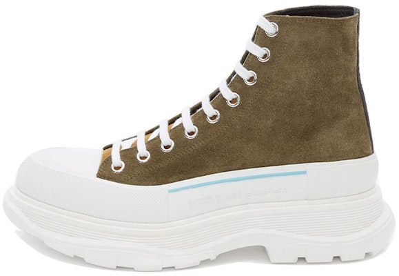 Alexander McQueen Mid-Top Sneaker Boot 'Brown Velvet Leather' 627206WHBGN3043 Buy Alexander McQueen Mid-Top Sneaker Boot 'Brown Velvet Leather' 627206WHBGN3043