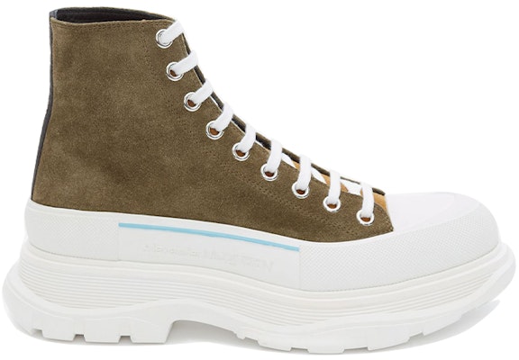 Alexander McQueen Mid-Top Sneaker Boot 'Brown Velvet Leather' 627206WHBGN3043 Order Alexander McQueen Mid-Top Sneaker Boot 'Brown Velvet Leather' 627206WHBGN3043