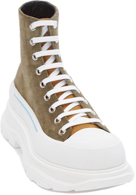 Alexander McQueen Mid-Top Sneaker Boot 'Brown Velvet Leather' 627206WHBGN3043 Lookbook Alexander McQueen Mid-Top Sneaker Boot 'Brown Velvet Leather' 627206WHBGN3043