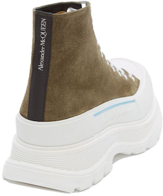 Alexander McQueen Mid-Top Sneaker Boot 'Brown Velvet Leather' 627206WHBGN3043 Shop Alexander McQueen Mid-Top Sneaker Boot 'Brown Velvet Leather' 627206WHBGN3043