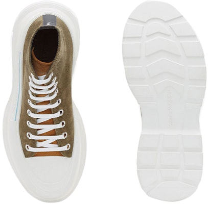 Alexander McQueen Mid-Top Sneaker Boot 'Brown Velvet Leather' 627206WHBGN3043 Purchase Alexander McQueen Mid-Top Sneaker Boot 'Brown Velvet Leather' 627206WHBGN3043
