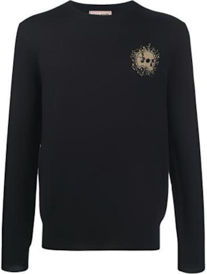 Alexander McQueen Mini Exploded Skull Sweater Hitam 626442-Q1WZG-1062 Buy Alexander McQueen Mini Exploded Skull Sweater Hitam 626442-Q1WZG-1062