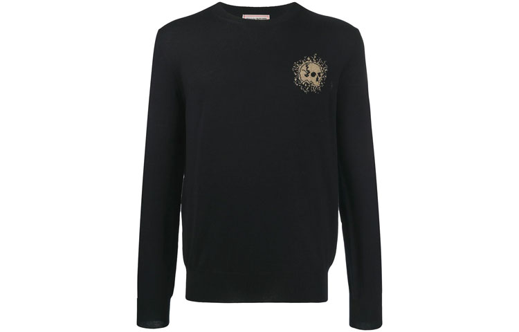 Order Alexander McQueen Mini Exploded Skull Sweater Hitam 626442-Q1WZG-1062