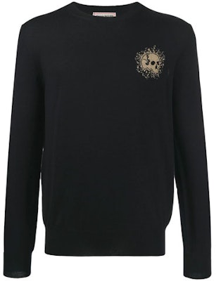 Alexander McQueen Mini Exploded Skull Sweater Hitam 626442-Q1WZG-1062 Order Alexander McQueen Mini Exploded Skull Sweater Hitam 626442-Q1WZG-1062