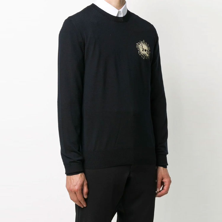 Shop Alexander McQueen Mini Exploded Skull Sweater Hitam 626442-Q1WZG-1062