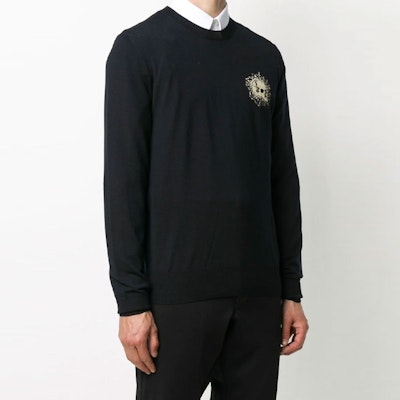 Alexander McQueen Mini Exploded Skull Sweater Hitam 626442-Q1WZG-1062 Shop Alexander McQueen Mini Exploded Skull Sweater Hitam 626442-Q1WZG-1062