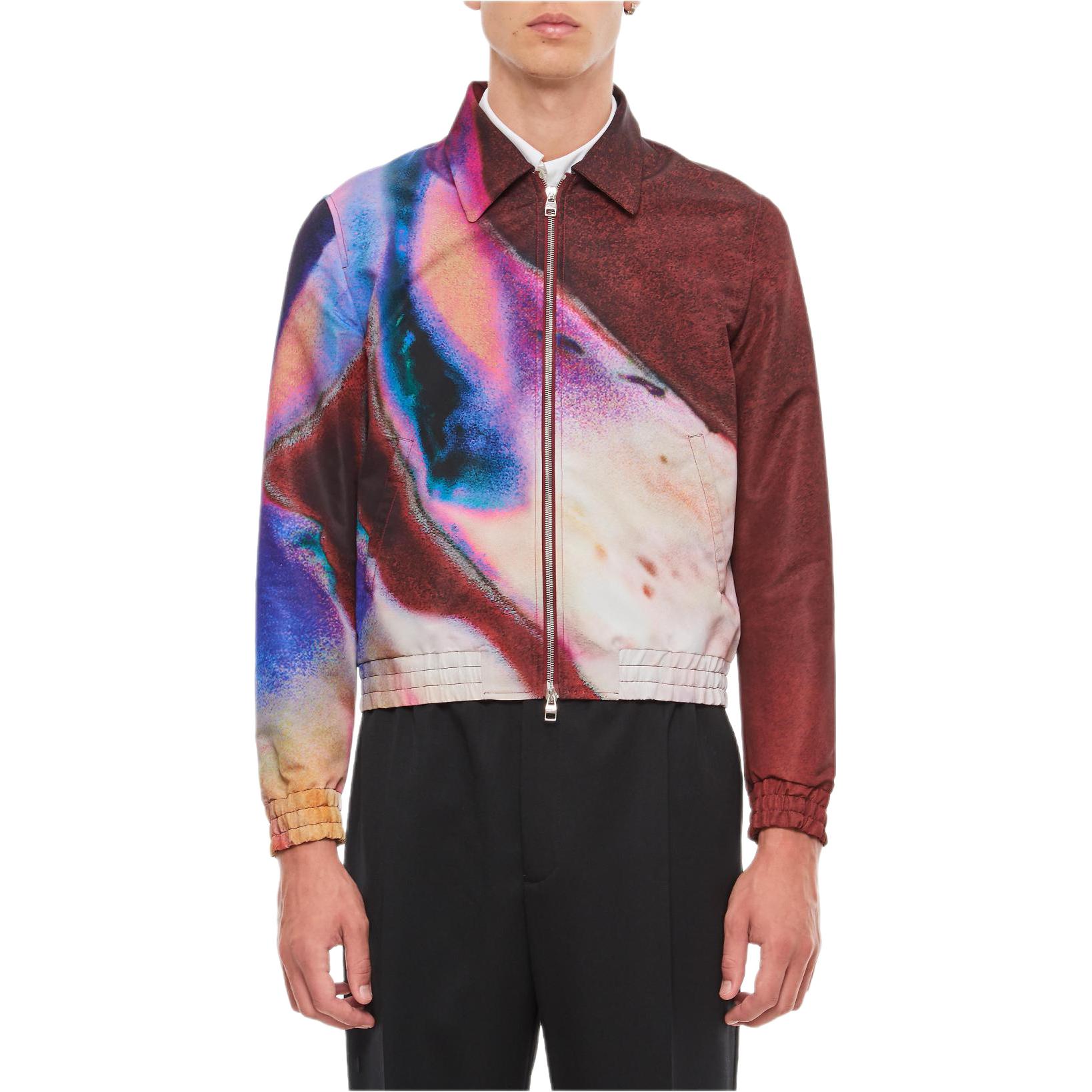 Alexander McQueen Multicolor Zip-Up Jacket with Colorblock Design 750332-QVR89-5475