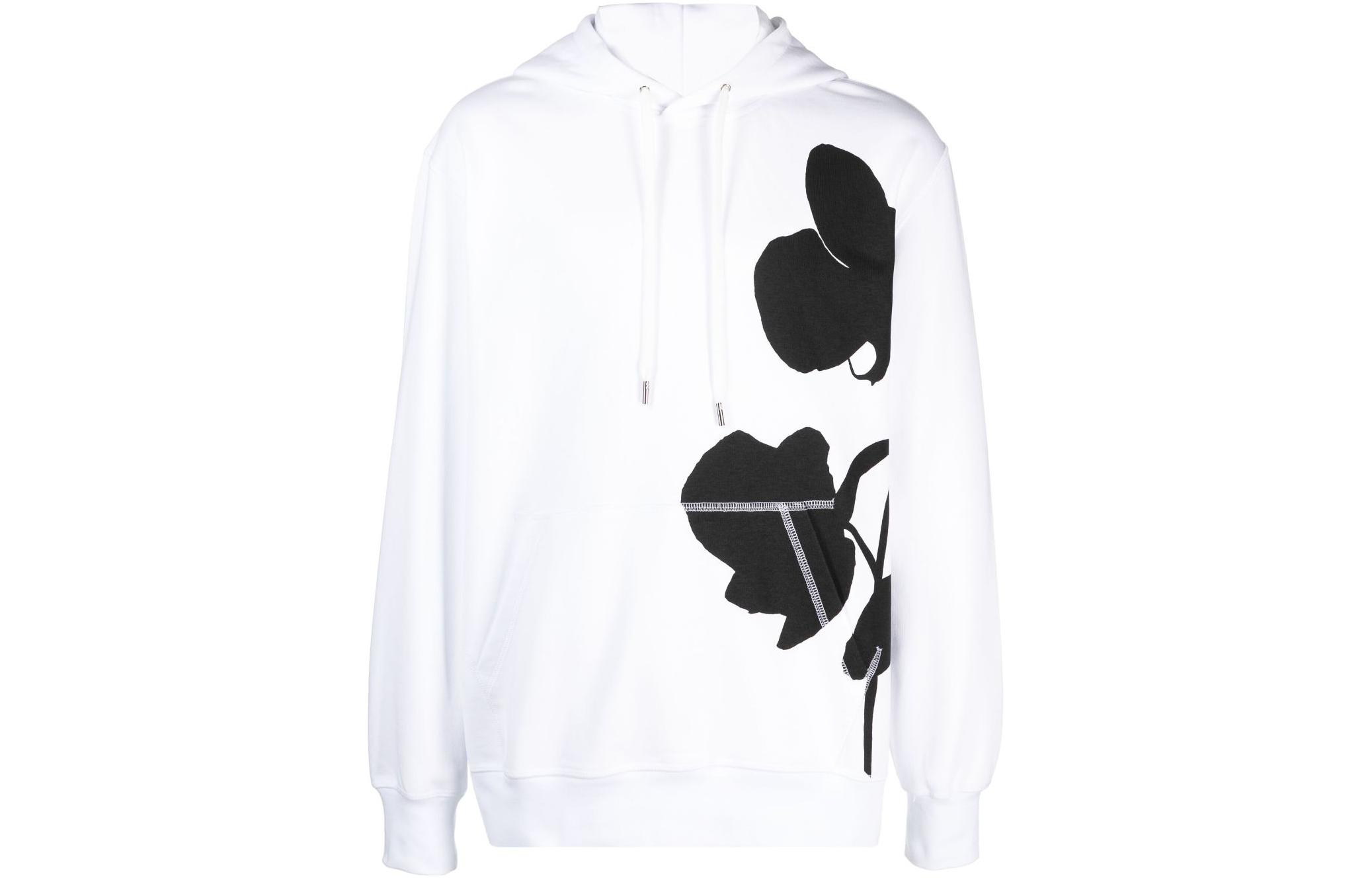 Alexander McQueen Orchid Print Pullover Hoodie White 759154-QVZ24-0900