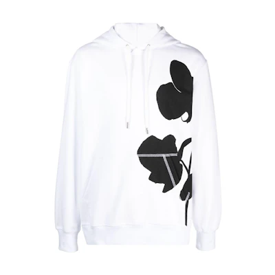 Alexander McQueen Orchid Print Pullover Hoodie White 759154-QVZ24-0900