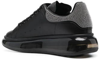 Shop Alexander McQueen Overfit 透明厚底運動鞋 黑色