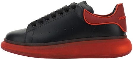 Alexander McQueen Oversized Black Red Translucent Sole 777222WIE9D1282 Alexander McQueen Oversized Black Red Translucent Sole 777222WIE9D1282