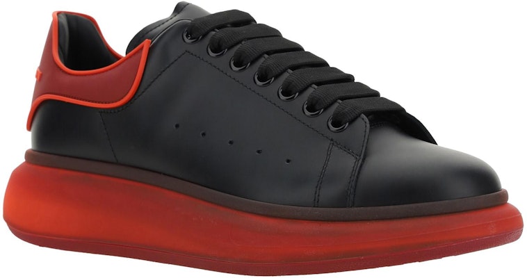 Alexander McQueen Oversized Black Red Translucent Sole 777222WIE9D1282 Order Alexander McQueen Oversized Black Red Translucent Sole 777222WIE9D1282