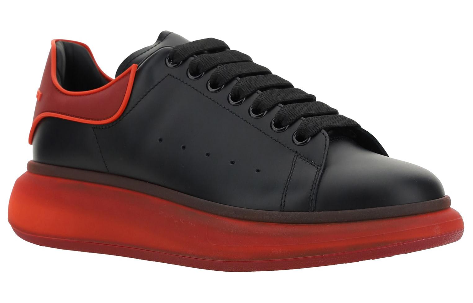 Order Alexander McQueen亞歷山大麥昆 小牛皮 簡約百搭 低筒 板鞋 男款 紅黑色