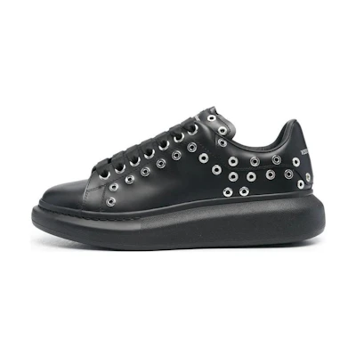 Alexander McQueen Oversized Black Silver Eyelets