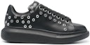 Order Alexander McQueen Oversized Hitam dengan Silver Eyelets 730079WHQYW1081