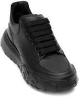 Alexander McQueen亞歷山大麥昆 皮革 系帶低筒 休閒運動鞋 男款 黑色 Lookbook Alexander McQueen亞歷山大麥昆 皮革 系帶低筒 休閒運動鞋 男款 黑色