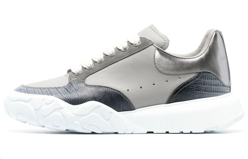 Alexander McQueen Oversized Court Trainer 'True Grey Blue' 711132wiaab1820