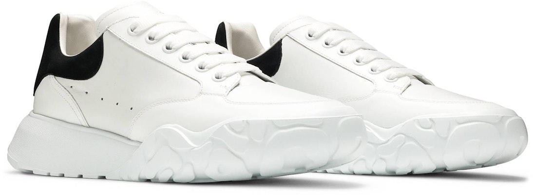 Alexander McQueen Oversized Court Trainer 'White Black' 634619WIA999061 Cheap Alexander McQueen Oversized Court Trainer 'White Black' 634619WIA999061