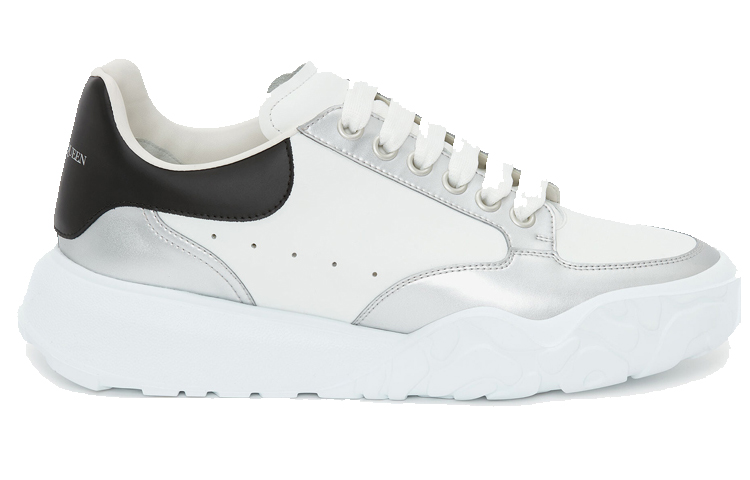 Order Alexander McQueen Oversized Court Trainer ''Wit Zilver'' 662663-WIA96-9455