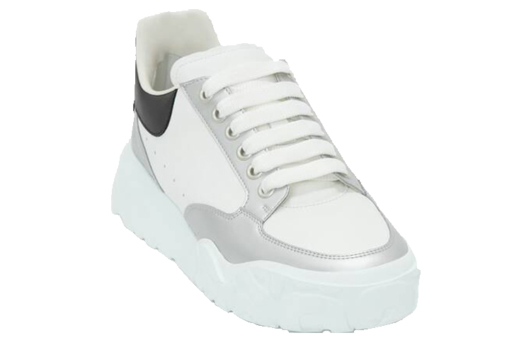 Lookbook Alexander McQueen Oversized Court Trainer 'Putih Perak' 662663-WIA96-9455