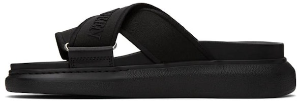 Alexander McQueen Oversized Hybrid Slide 'Black Silver' 627182-W4N21-1081 Alexander McQueen Oversized Hybrid Slide 'Black Silver' 627182-W4N21-1081