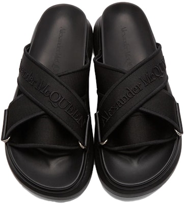 Alexander McQueen Oversized Hybrid Slide 'Black Silver' 627182-W4N21-1081 Lookbook Alexander McQueen Oversized Hybrid Slide 'Black Silver' 627182-W4N21-1081