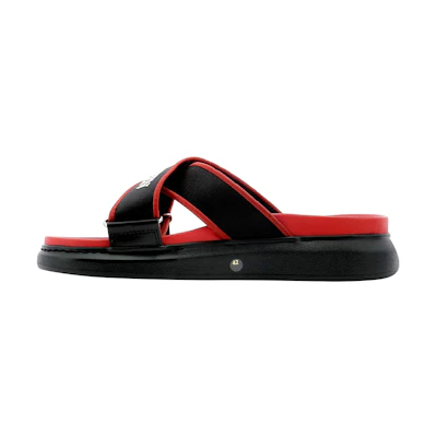 Alexander McQueen Oversized Hybrid Slide 'Red Black'