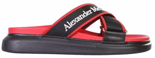 Order Alexander McQueen 混合拖鞋 黑紅色