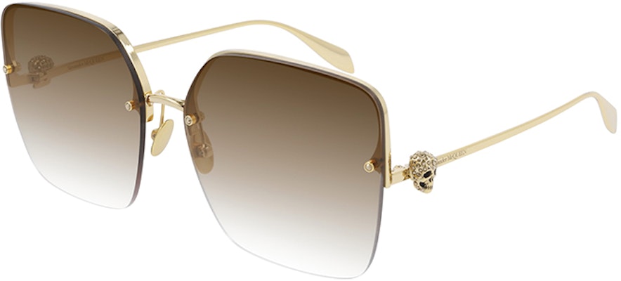 Alexander McQueen Oversized Irregular Sunglasses Unisex Couple Design AM0271S-002 Shop Alexander McQueen Oversized Irregular Sunglasses Unisex Couple Design AM0271S-002