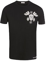 Alexander McQueen Oversized Logo Embroidered Skull T-Shirt 666613-QRX04-1000 Alexander McQueen Oversized Logo Embroidered Skull T-Shirt 666613-QRX04-1000