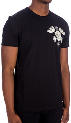 亚历山大麦昆骷髅刺绣标志宽松T恤 666613-QRX04-1000 Details for 亚历山大麦昆骷髅刺绣标志宽松T恤 666613-QRX04-1000