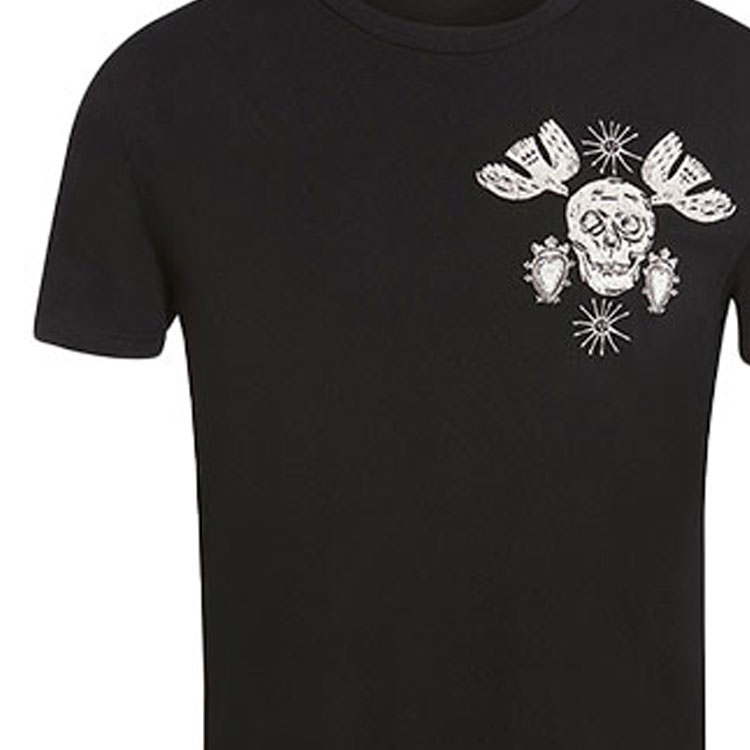 Sizing 亚历山大麦昆骷髅刺绣标志宽松T恤 666613-QRX04-1000