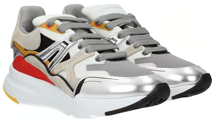 알렉산더 맥퀸 오버사이즈 패치워크 스니커즈 (화이트) 526201-WHSJ3-8469 Order 알렉산더 맥퀸 오버사이즈 패치워크 스니커즈 (화이트) 526201-WHSJ3-8469