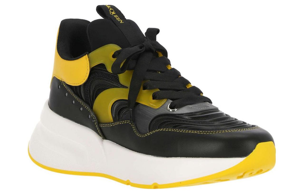 Order Alexander McQueen Zapatillas Oversized Runner 'Negro Amarillo' 712511-WICEK-1592