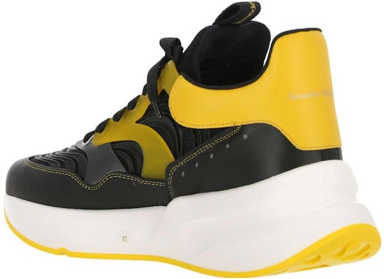 Alexander McQueen Oversized Runner 'Black Yellow' 712511-WICEK-1592 Shop Alexander McQueen Oversized Runner 'Black Yellow' 712511-WICEK-1592