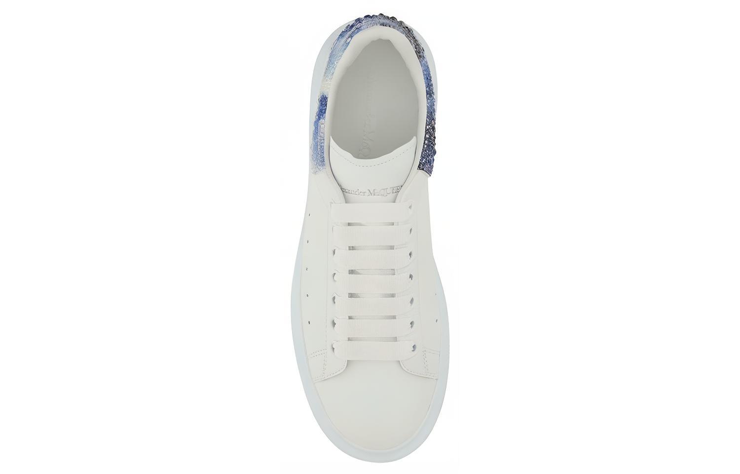 Shop Alexander McQueen Sneakers Oversize ''Bianco Iridescente Blu'' 730085WICY48912