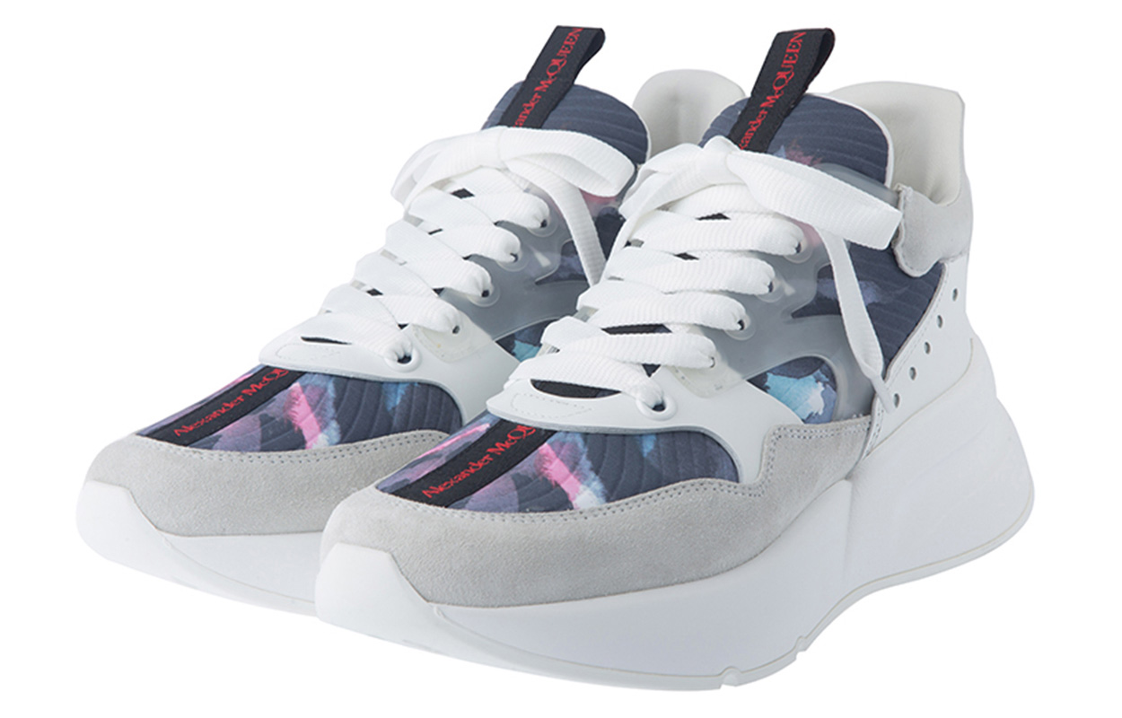 Lookbook Alexander McQueen Zapatillas Oversized 'Blanco Azul Multicolor' 610819WHXL29169