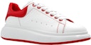 Shop Alexander McQueen Zapatillas Oversized 'Blanco Rojo Contorno' 735774WICYV9676