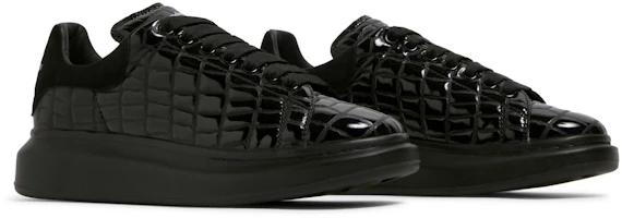 Cheap Alexander McQueen Sneaker Oversize ''Coccodrillo Nero'' 625173-W4MU1-1000