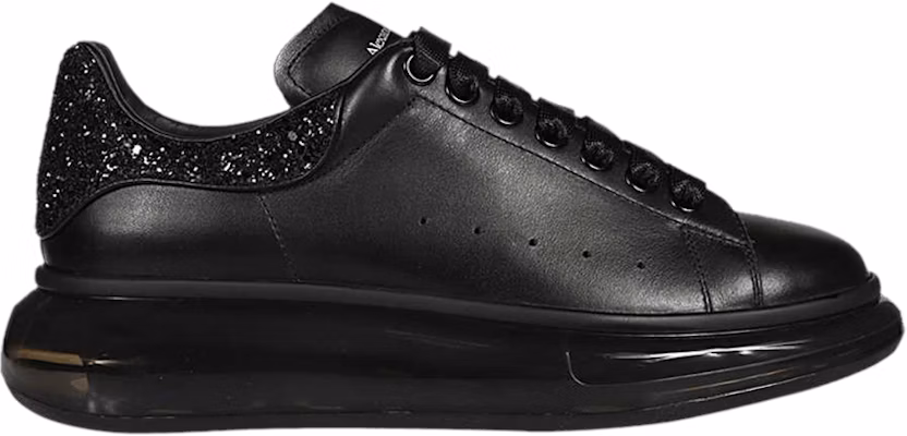 Alexander McQueen Oversized Sneaker Black Glitter 634611 WHRH9